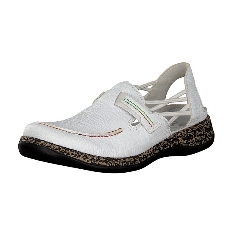 Slip On Rieker 46371-80 Para Mulher - Branco